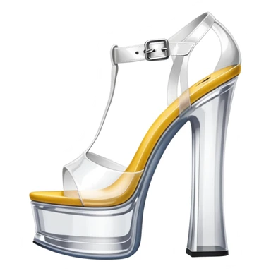 clear platform heel sticker