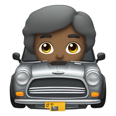 gray mini cooper  sticker