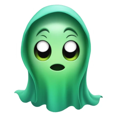 Cute green ghost in Disney style  sticker
