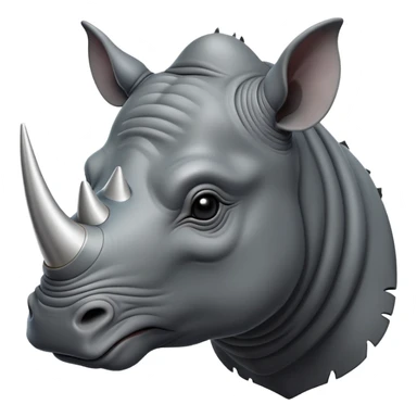 cinematic-noble--rhinoceros-portrait-emoji,slate-grey-hide-poised-and-regal,-with-a-massive,-powerful-build-and-a-thick,--deep-set-soulful-piercing-eyes,-simplified-yet-sharp-and-sophisticated-features,-highly-detailed,-large-black-eyes, white horn sticker