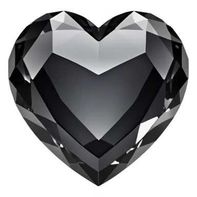 Black crystal heart sticker