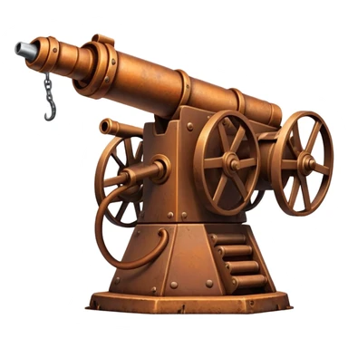 Gatling crank snake launching turret old rusty launching snakes sticker