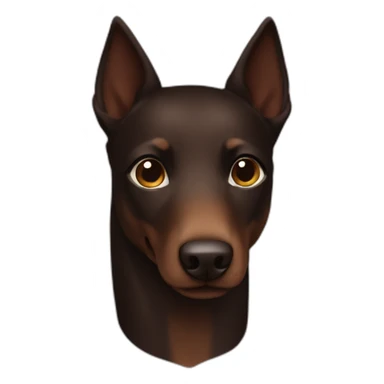 Kelpie head coloured dark brown sticker