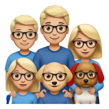 Friend group (three blondes, a dog, a Hispanic and a little Jew with glasses) sticker