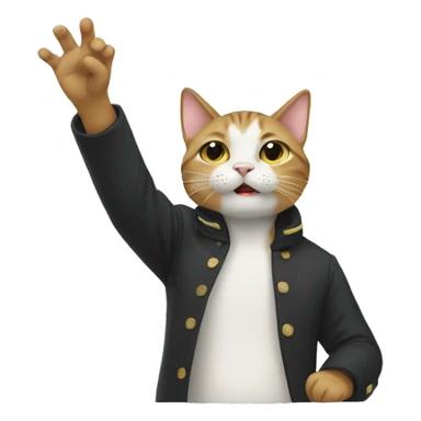 cat salute sticker