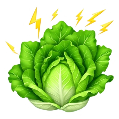 Lettuce with lightning sticker