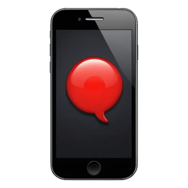 smartphone with a notification bubble sticker