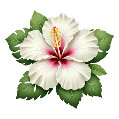An white hibiscus emoji sticker