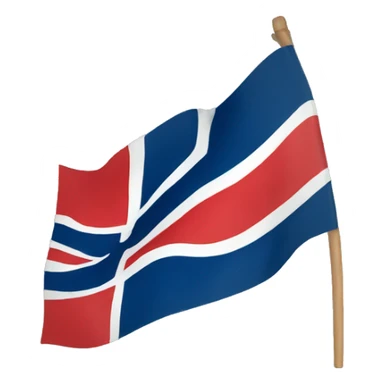 Norwegian Flag Emoji With Darker Red And Blue sticker