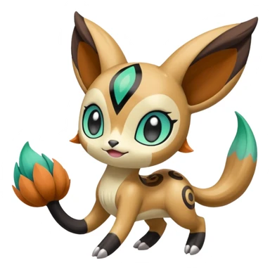 Meloetta-Lombax-Pokémon-Fakémon-creature sticker