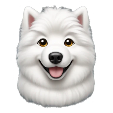 cute samoyed pup front facing sticker