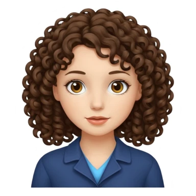 Emma brunette krøller sticker