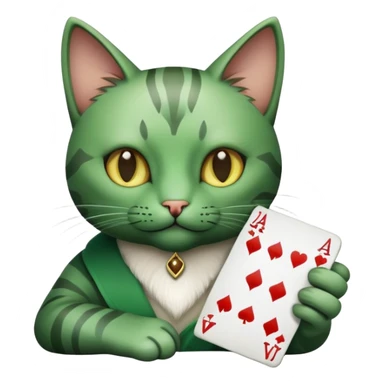 acid cat play poker sticker