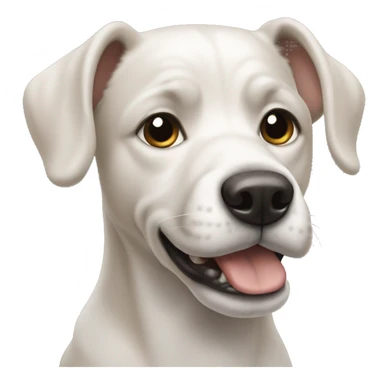 Dog with a white point in his head sticker