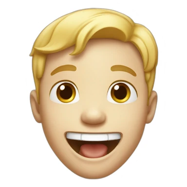 laughing white kid sticker