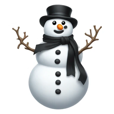 Snowman lack with a black bow sticker