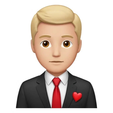 male suit  Valentine sticker