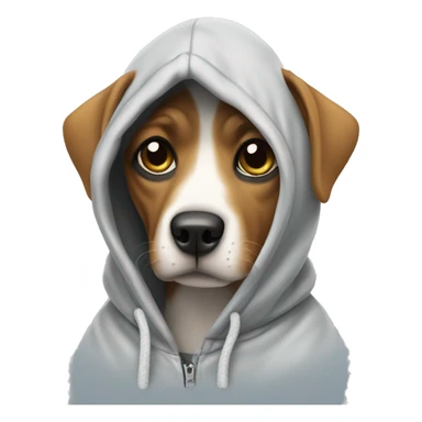 Dog wear a hoodie  sticker