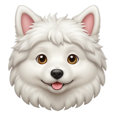 White dog cute sticker