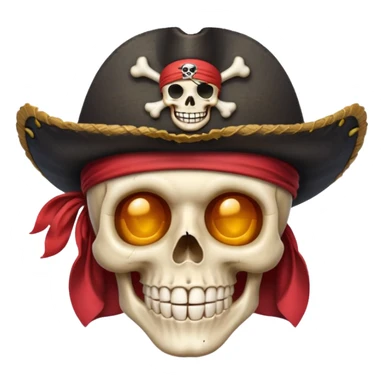 Skull strawhat crew  pirate emoji sticker
