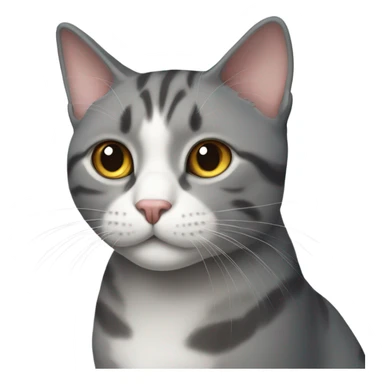 A grey and a multicolor cat sticker