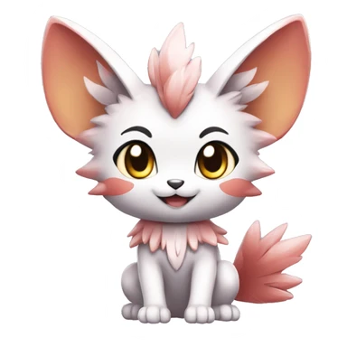 a anthro chibi-style shiny sparkle-Fakémon-hybrid full body sticker