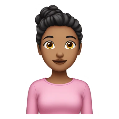 Pretty girl with black hair wearing pink  sticker