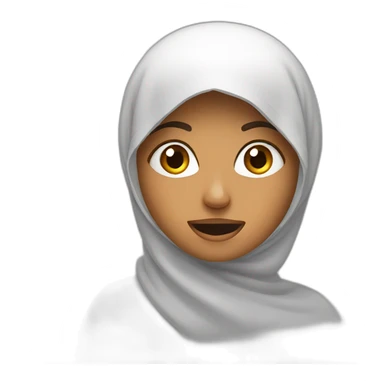 muslim woman surprised sticker