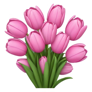 Bouquet of pink tulips sticker