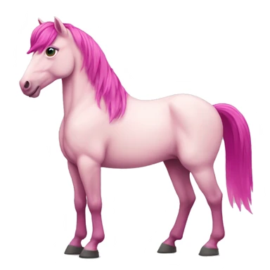 Light pink horse with magenta hair  sticker