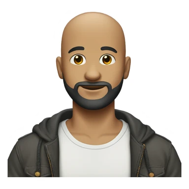 bald with beard and different clothes outfits sticker