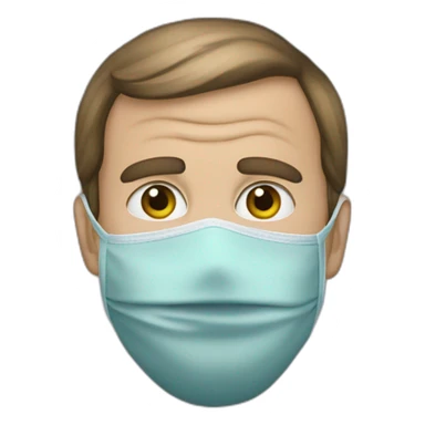 Macron avec le masque sticker