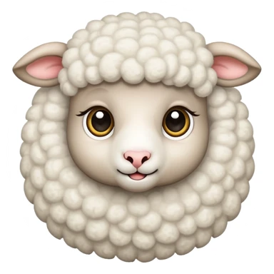 lamb with big eyes sticker
