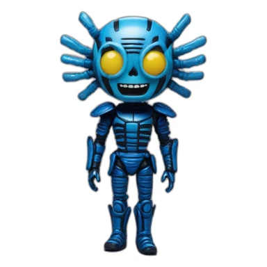 Beetleborg blue action figure Japanese sticker