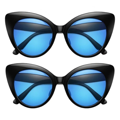 Black cateye sunglasses sticker