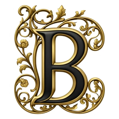 Black gothic Victorian , letter “J” of the alphabet sticker