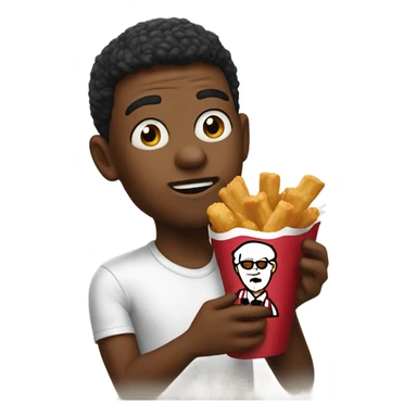 lil ranga eating kfc sticker