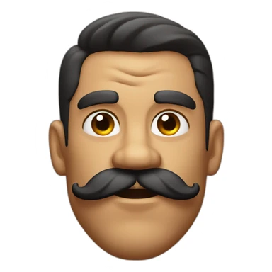 Muscle mustache expressive Cuban man sticker