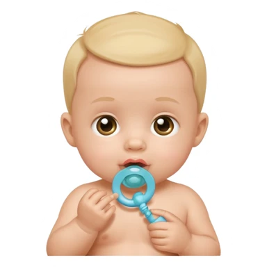 very smalll  baby with pacifier face sticker