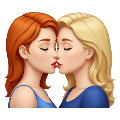 two women kissing sticker