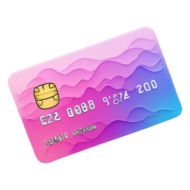 Vaporwave color themed credit card emoji, DO NOT INCLUDE NUMBERS OR TEXT sticker