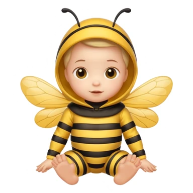 baby in a cute bee costume sticker