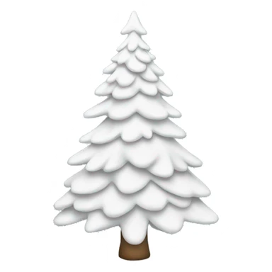 White Christmas tree sticker