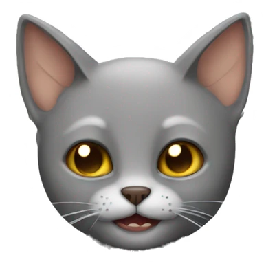 Grey bat cat sticker
