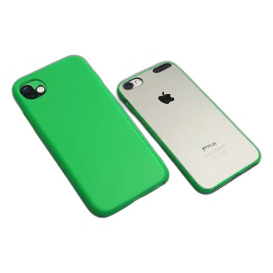 IPhone in green case sticker