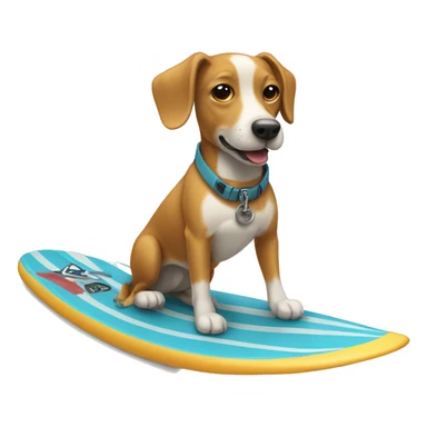 Dog surfboarding  sticker