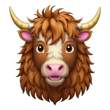 Male Highland cow  unicorn sticker
