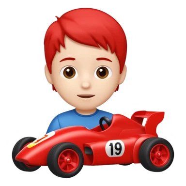 kid playing race car sticker