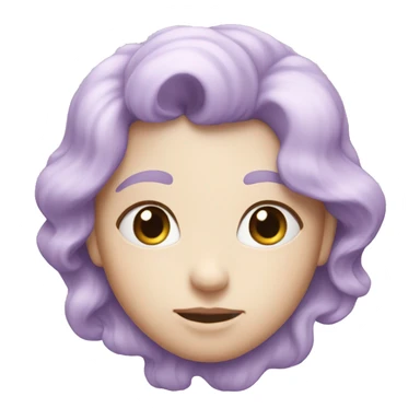 Pastel lilac heart sticker