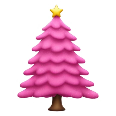 Pink christmas tree sticker
